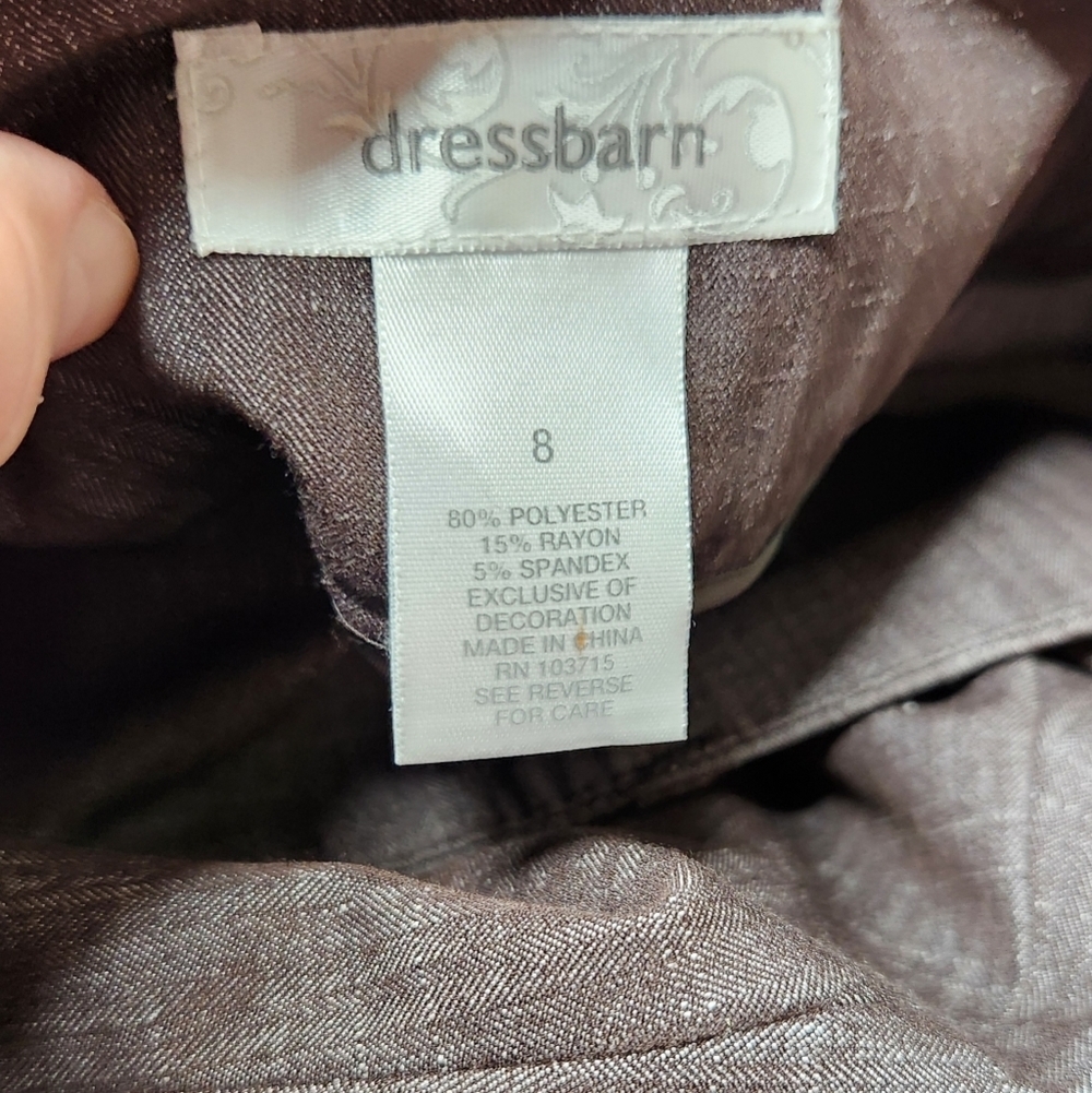 Women's Dress Brown Trousers - Dress Barn - Size 8 - Picture 11 of 12